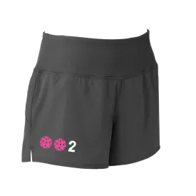 002 With Pickleballs (Colors Yellow White Pink Red Green) | Women's Pickleball Shorts