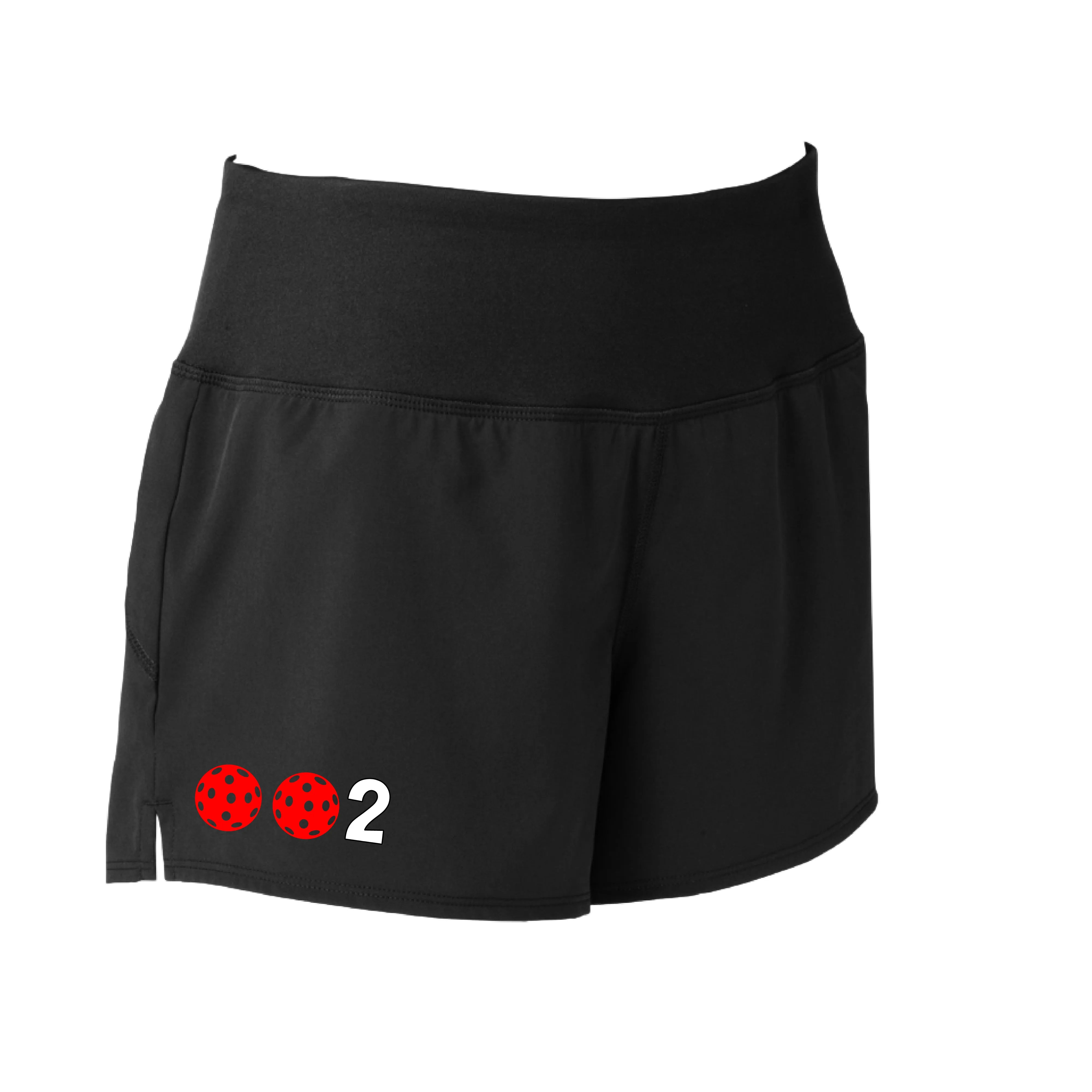 002 With Pickleballs (Colors Yellow White Pink Red Green) | Women's Pickleball Shorts