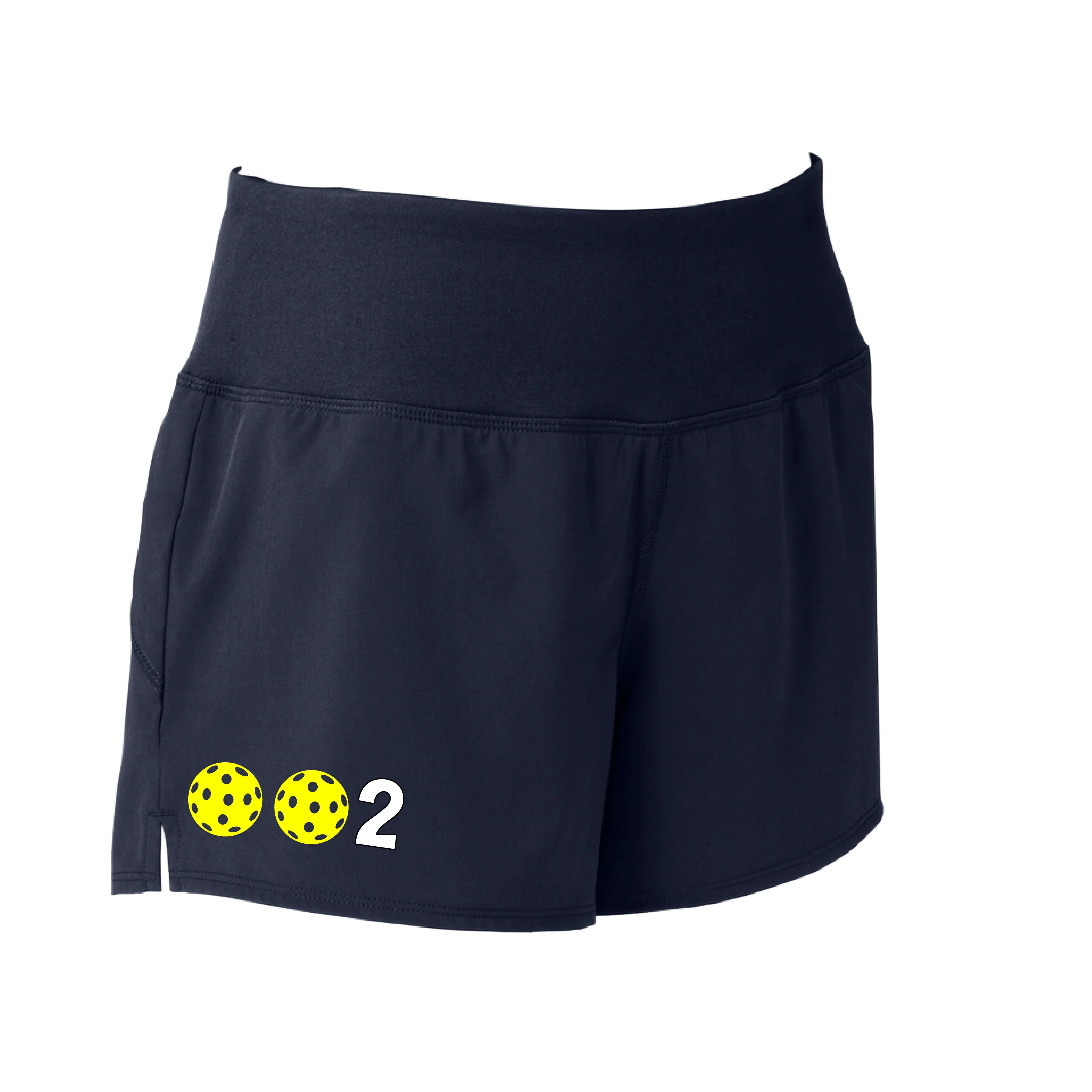 002 With Pickleballs (Colors Yellow White Pink Red Green) | Women's Pickleball Shorts