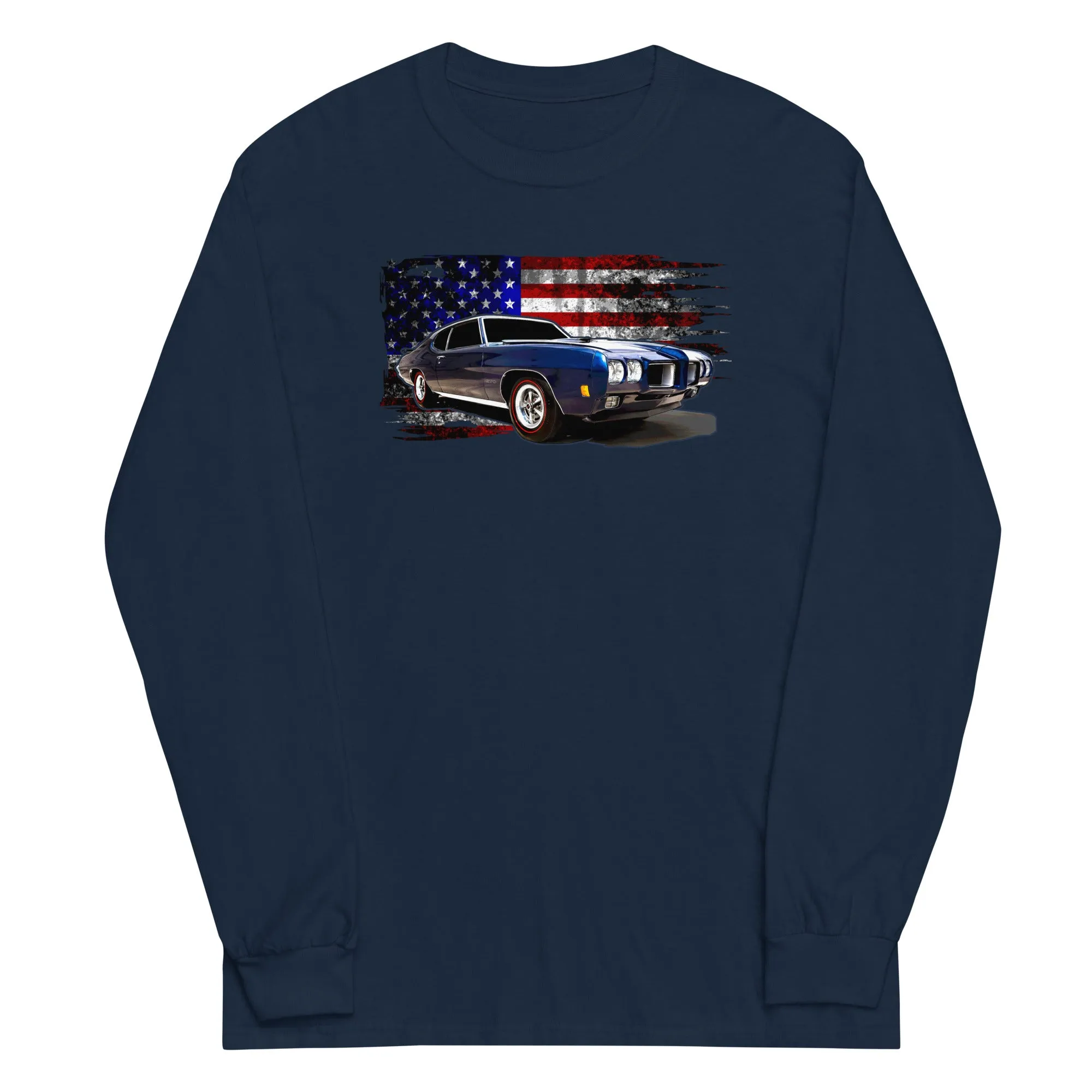 1970 GTO Long Sleeve Shirt With American Flag