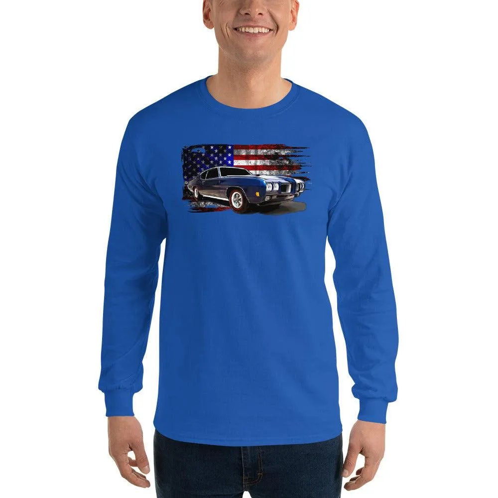 1970 GTO Long Sleeve Shirt With American Flag