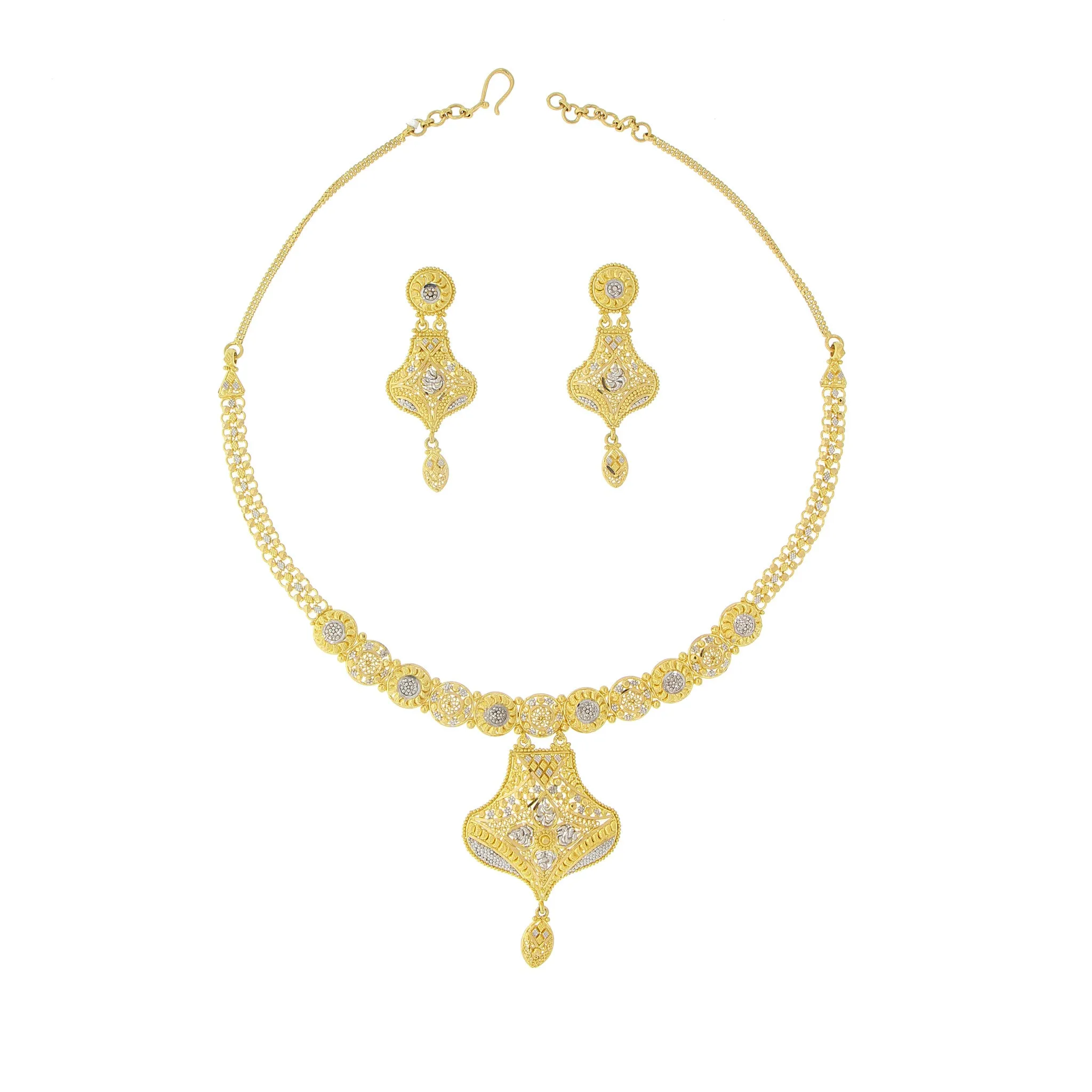 2-TONE GOLD NECKLACE SET