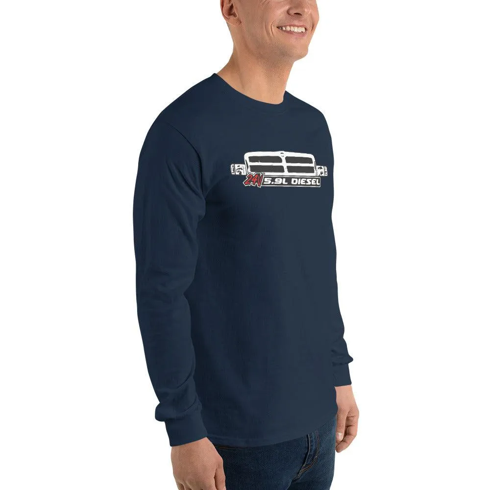 24v 5.9 Diesel Long Sleeve Shirt With 2nd Gen Truck Grille Graphic Tee