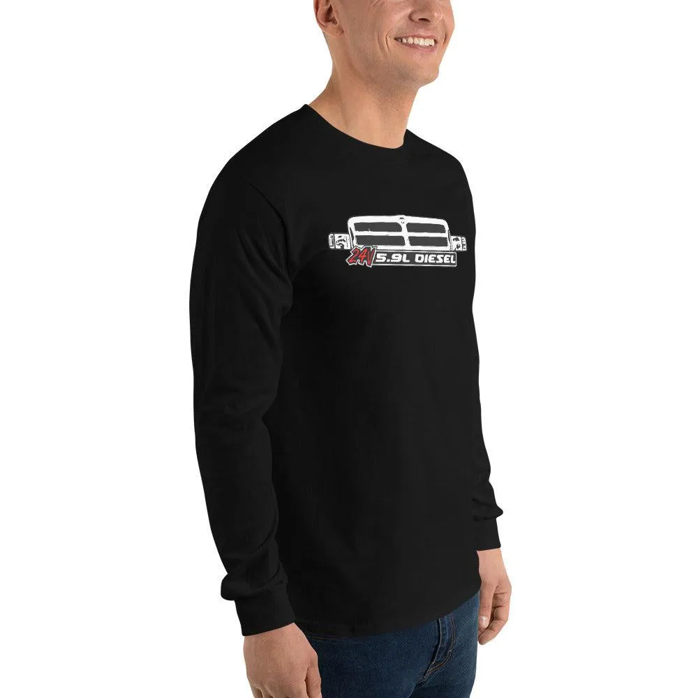 24v 5.9 Diesel Long Sleeve Shirt With 2nd Gen Truck Grille Graphic Tee