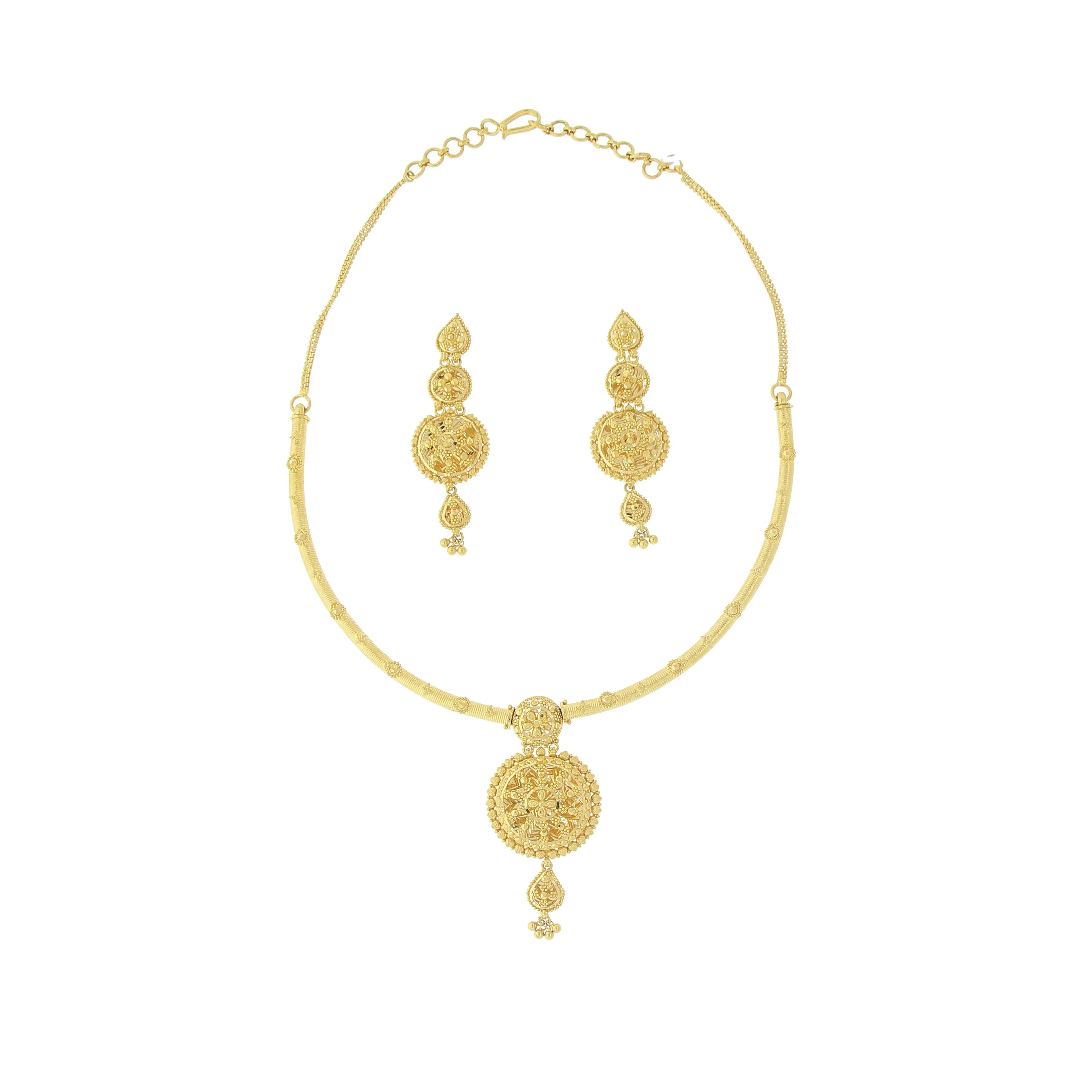 3-PIECE PLAIN GOLD NECKLACE SET