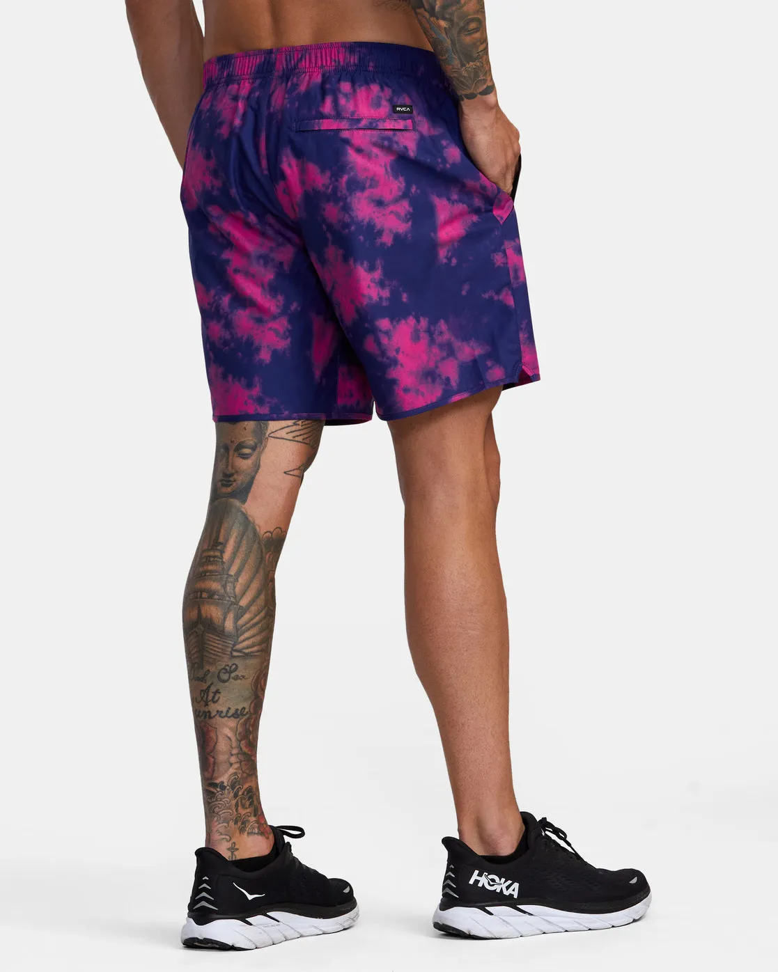 Alex Matus Yogger 17" Performance Shorts - Alex Matus Tie Dye Purps