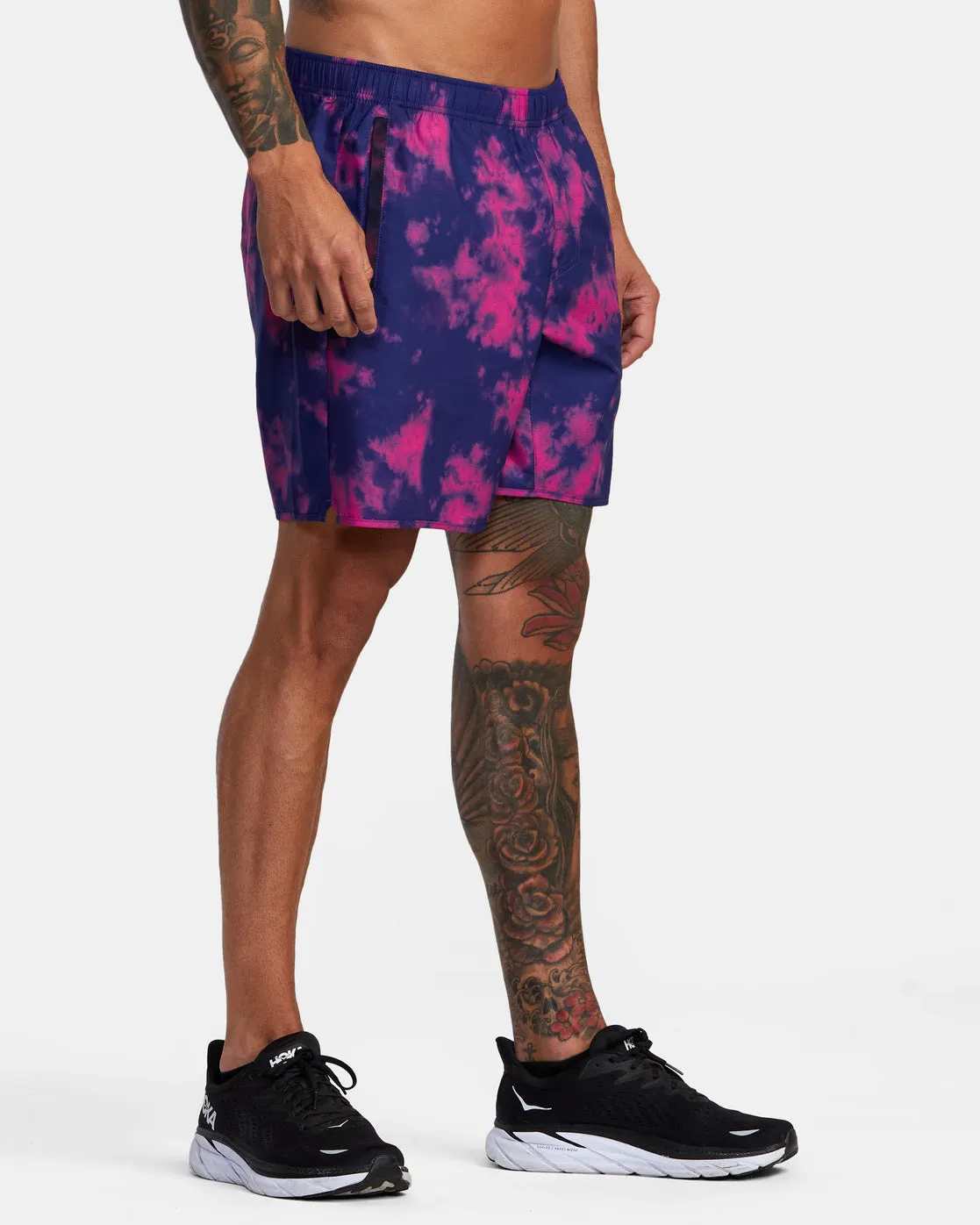 Alex Matus Yogger 17" Performance Shorts - Alex Matus Tie Dye Purps