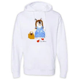 Anne Williams Art Red Ball Cat Pullover Hooded Sweatshirt