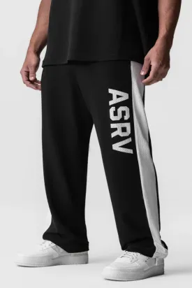 ASRV Waffle Knit Relaxed Sweatpant - Black/White