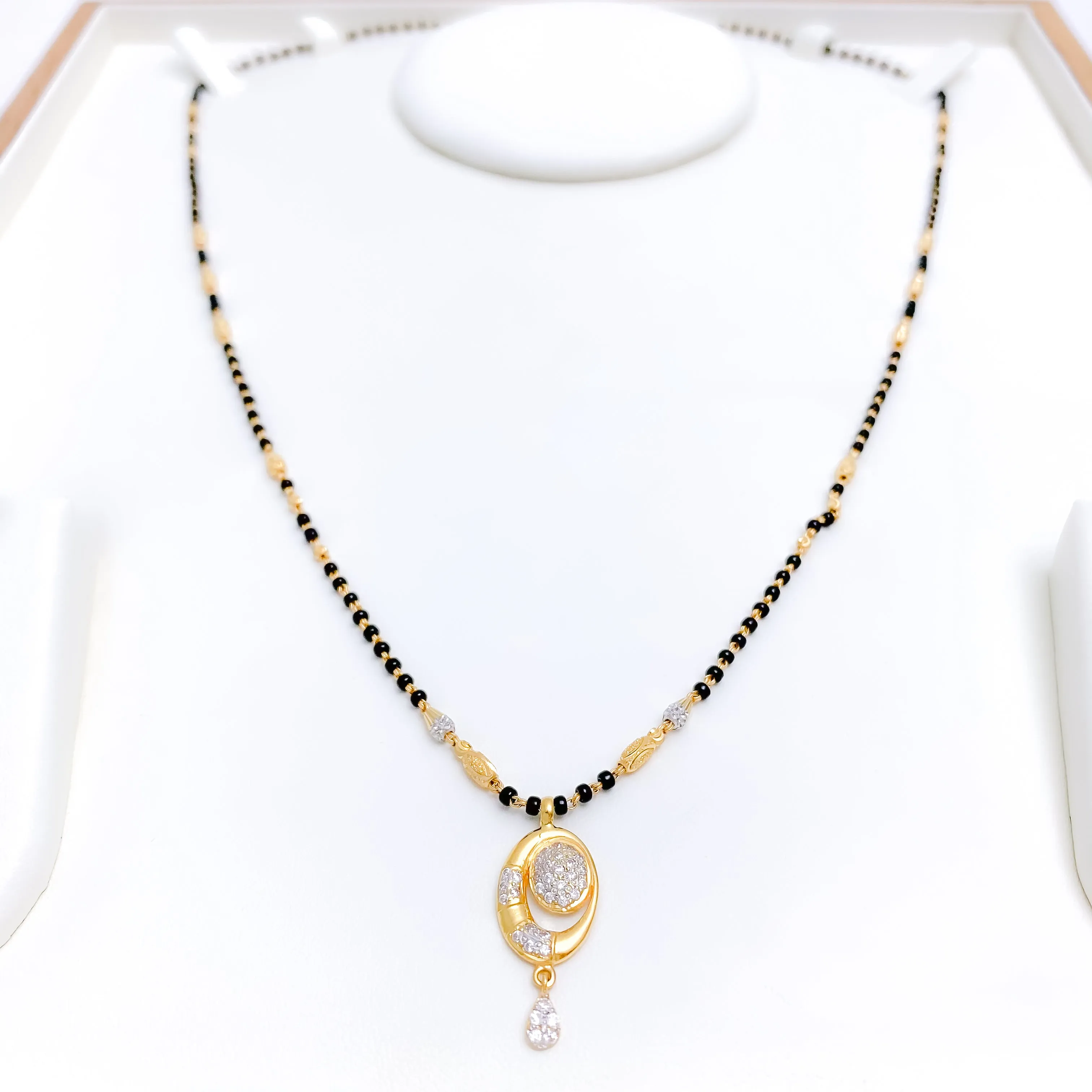 Asymmetrical CZ Mangalsutra