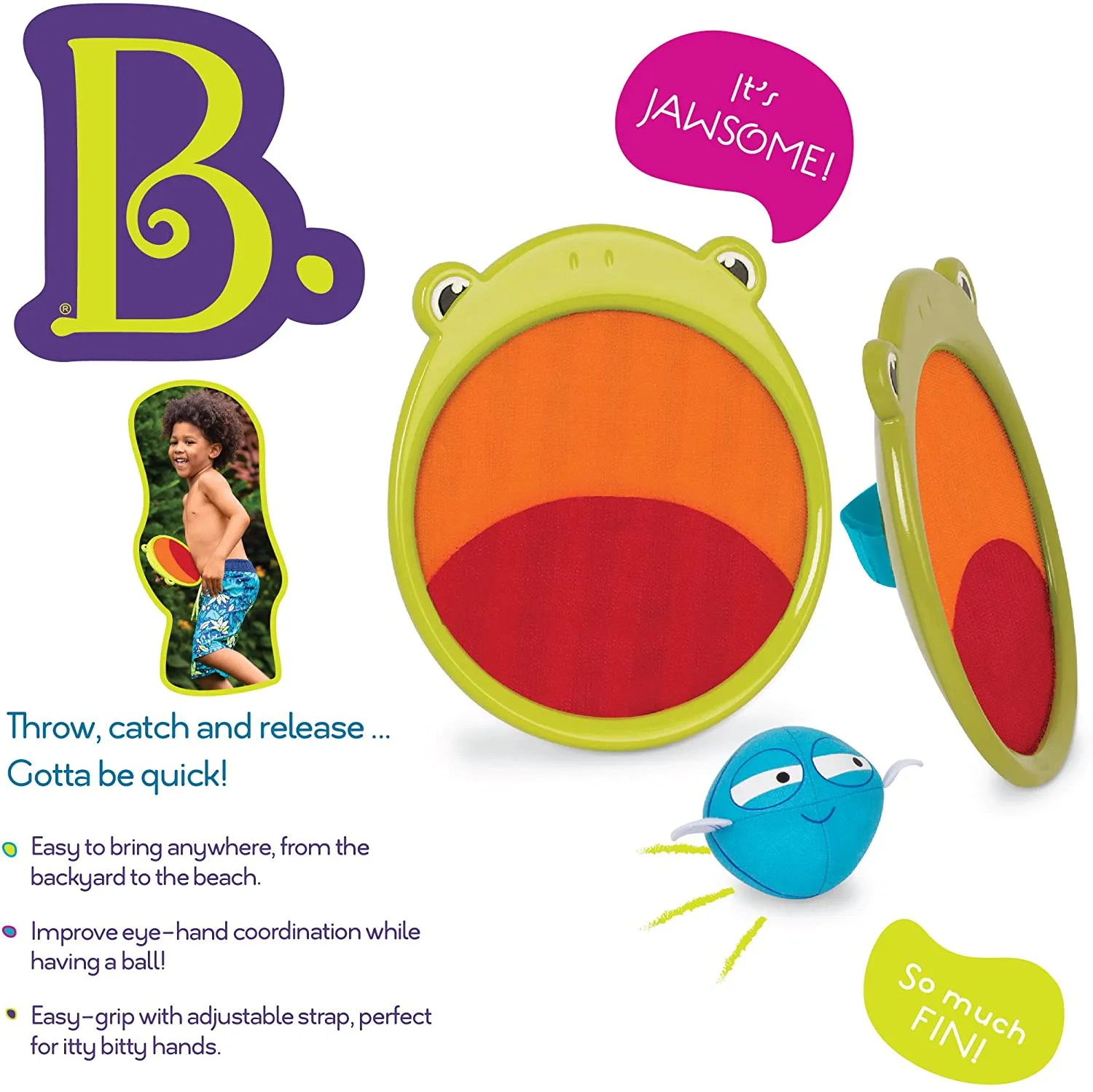 B. toys - Frankie Frog Velcro Ball Catcher