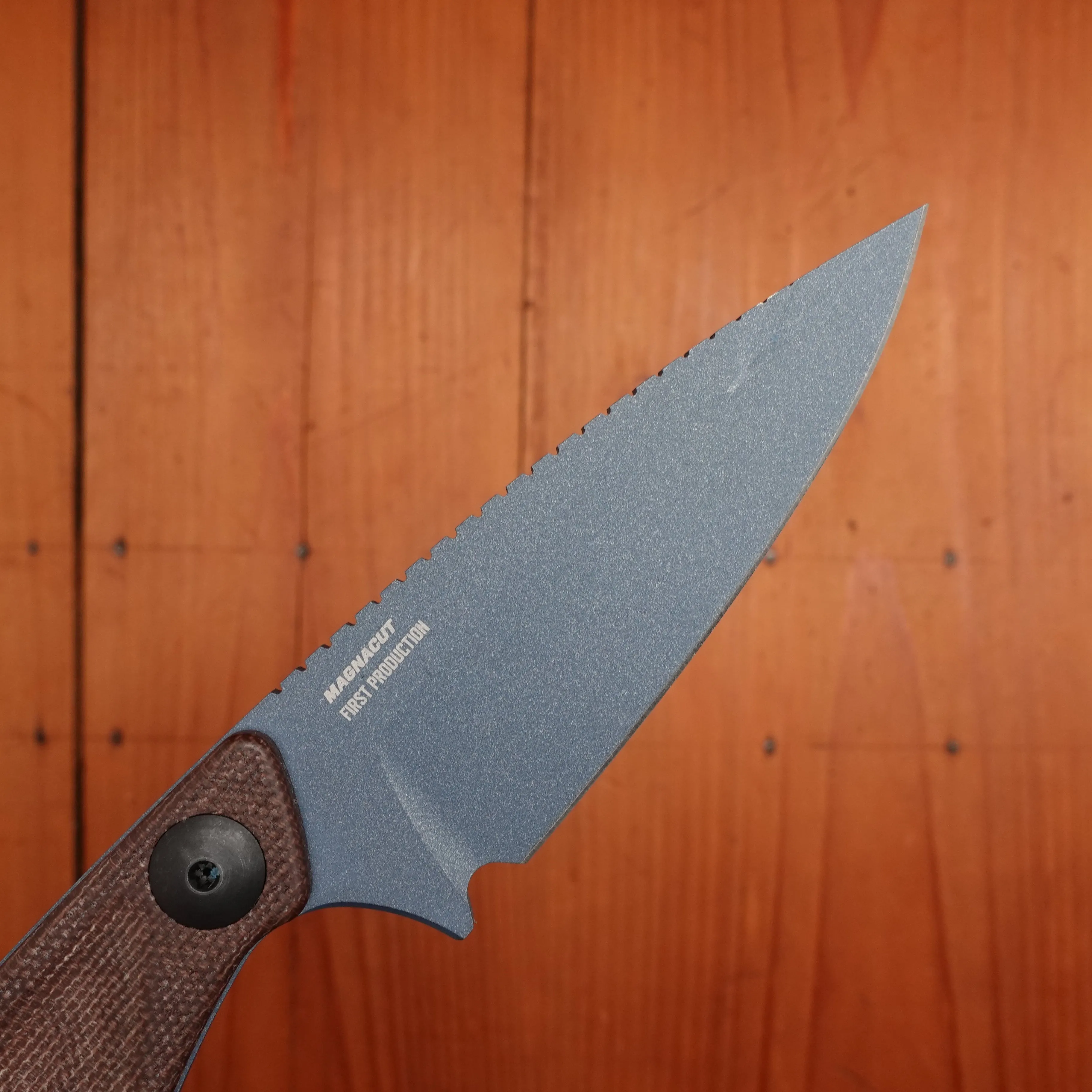 Benchmade 203BT-01 Dacian Spear Point CPM-Magnacut Brown Canvas Micarta Handle