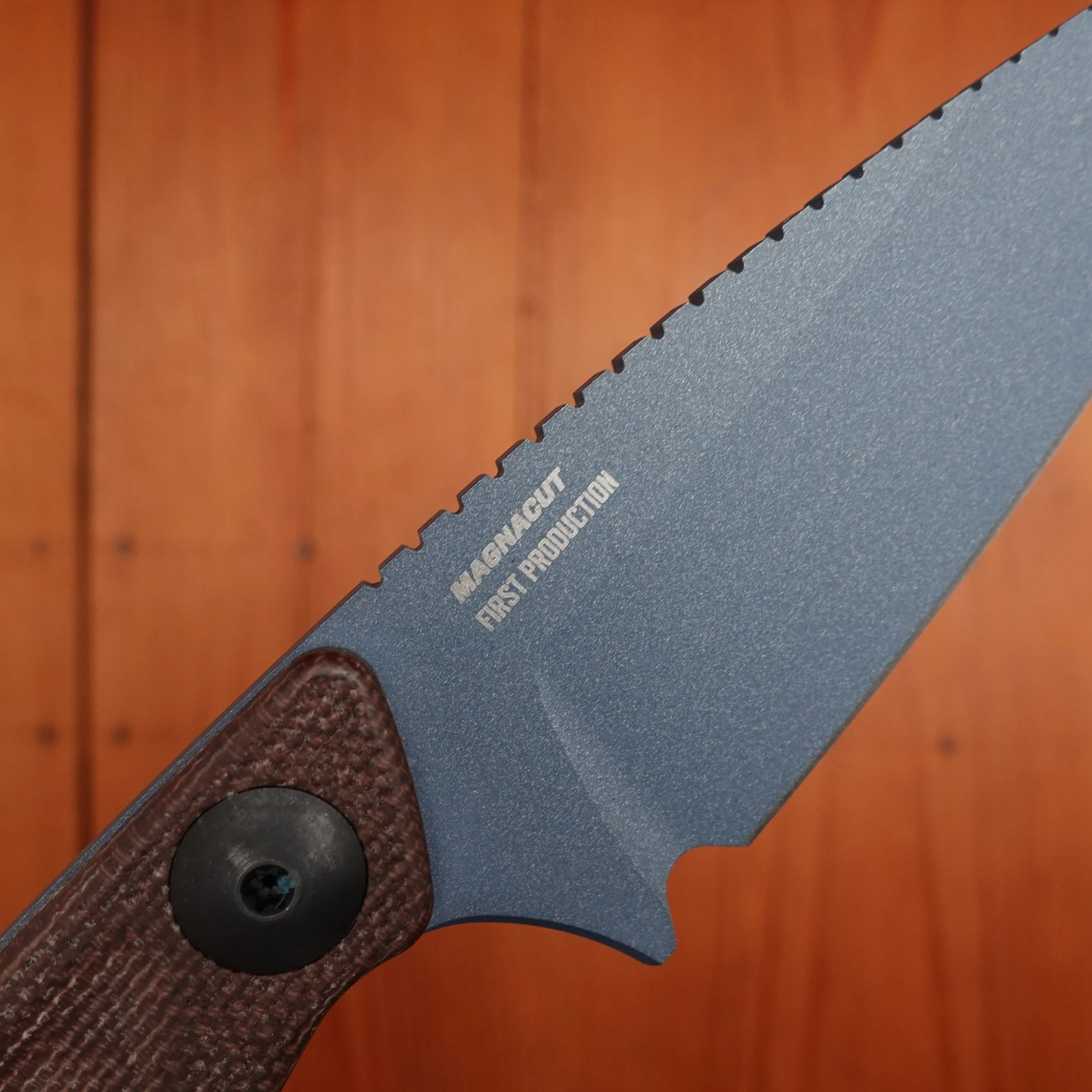 Benchmade 203BT-01 Dacian Spear Point CPM-Magnacut Brown Canvas Micarta Handle