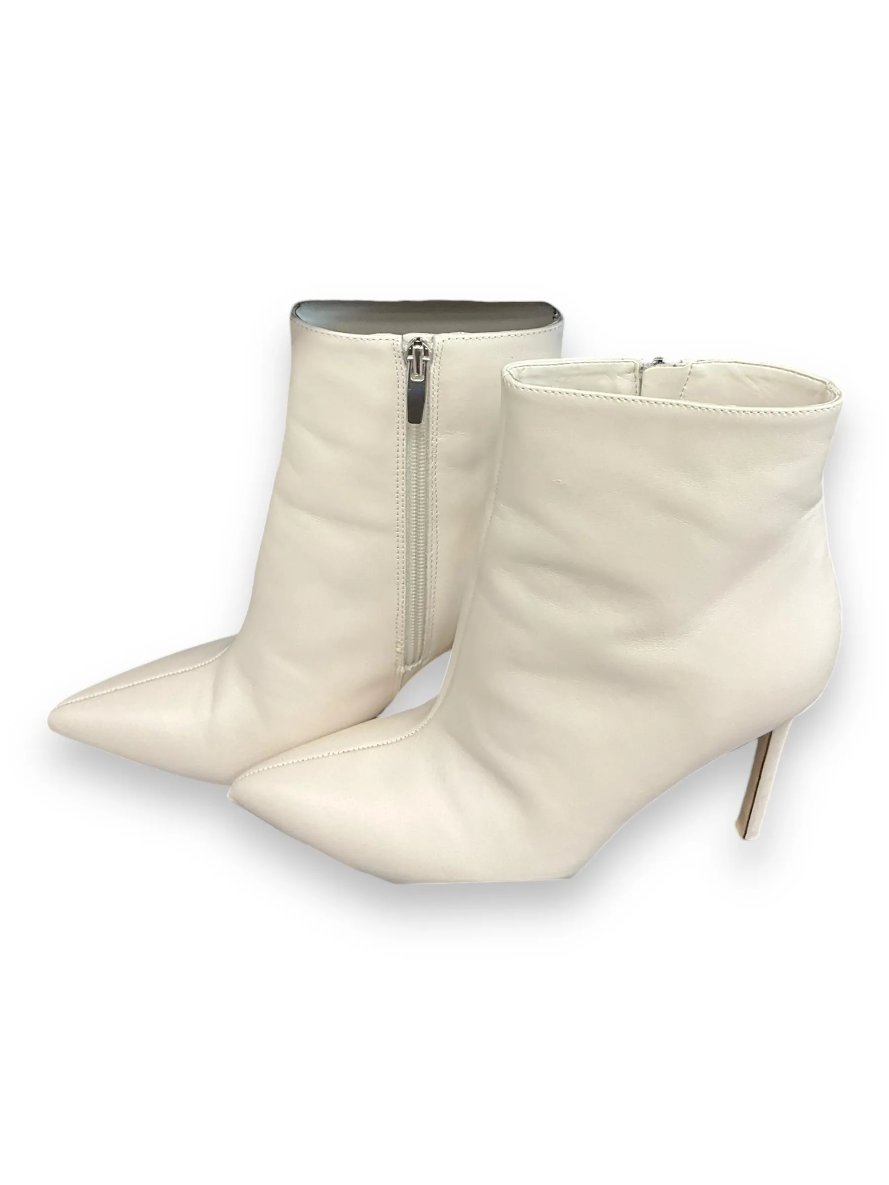 Boots Ankle Heels By Nine West In White, Size: 8