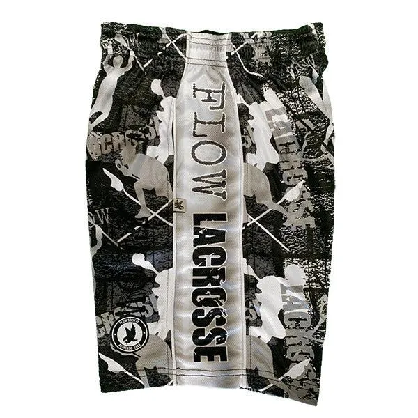 Boys Black & Silver Flow Lax Attack Short