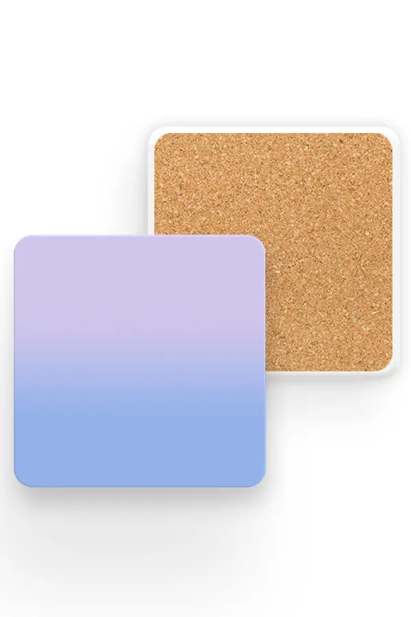 Bright Gradient Drinks Coaster (Blue & Pink)