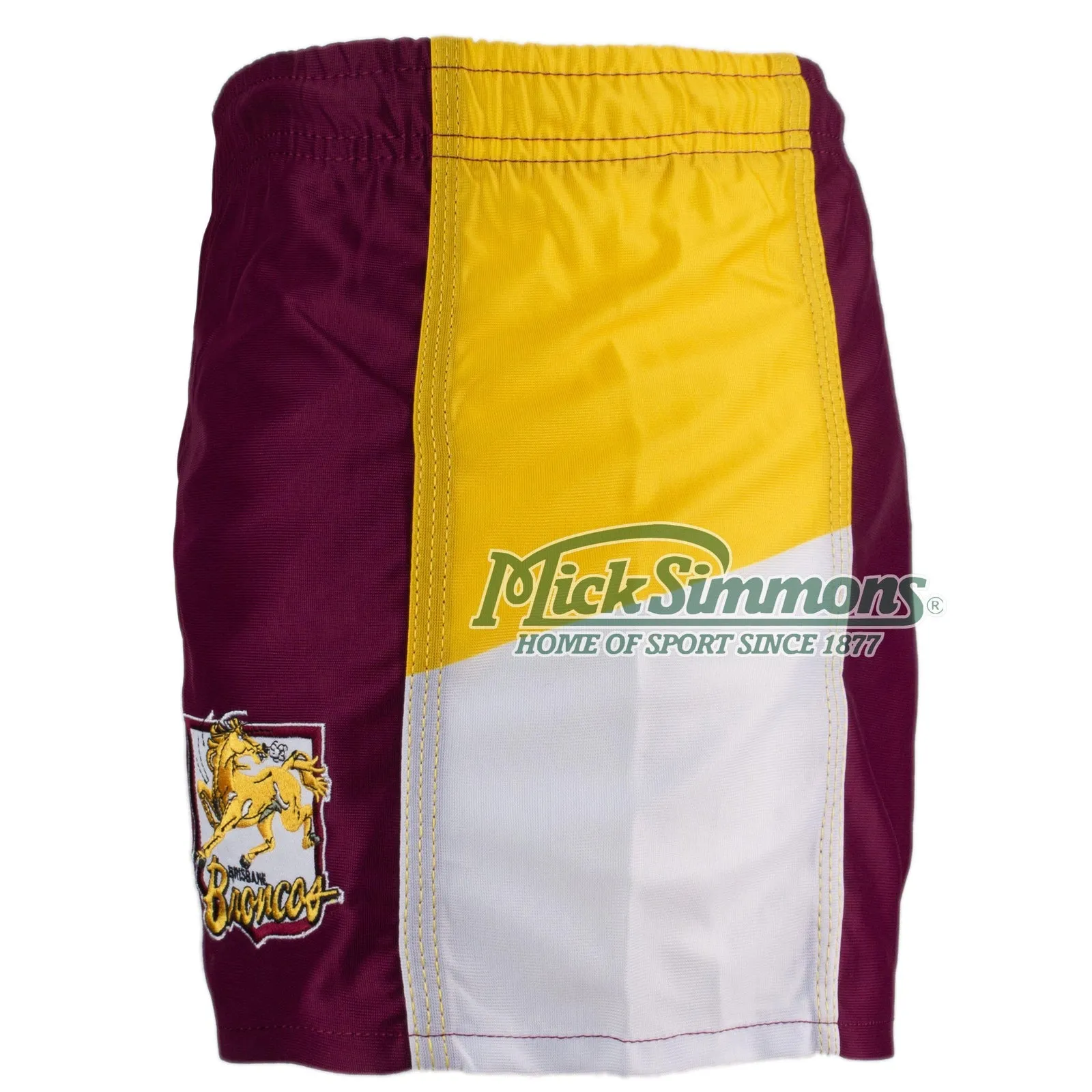 Brisbane Broncos NRL Retro Supporter Rugby League Footy Mens Shorts