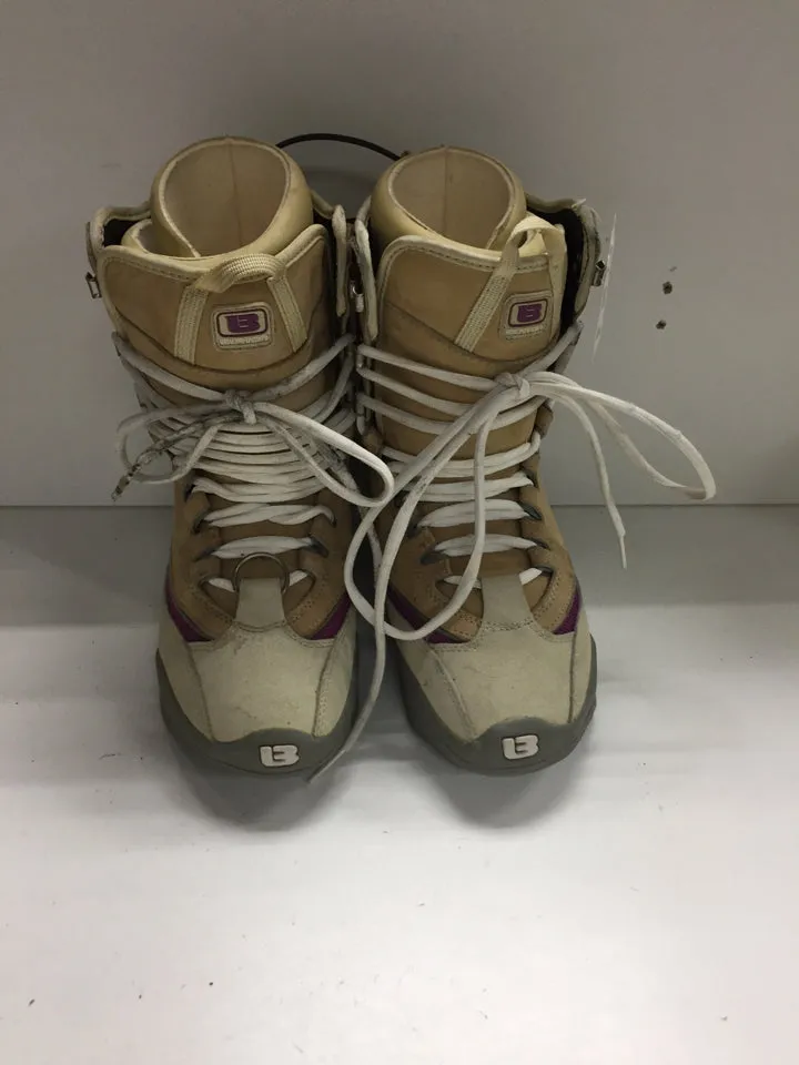 Burton Ruler Beige/Purple Womens Size Specific 7 Used Snowboard Boots