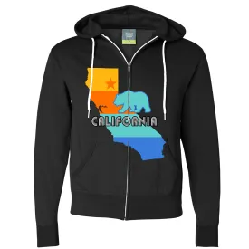 California Bear State Stripes Zip-Up Hoodie