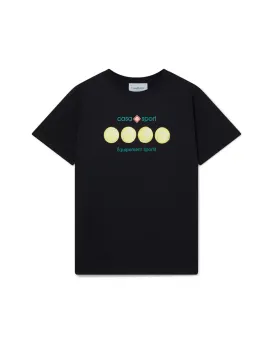 CASABLANCA Casa Sport Tennis Balls T-Shirt Black