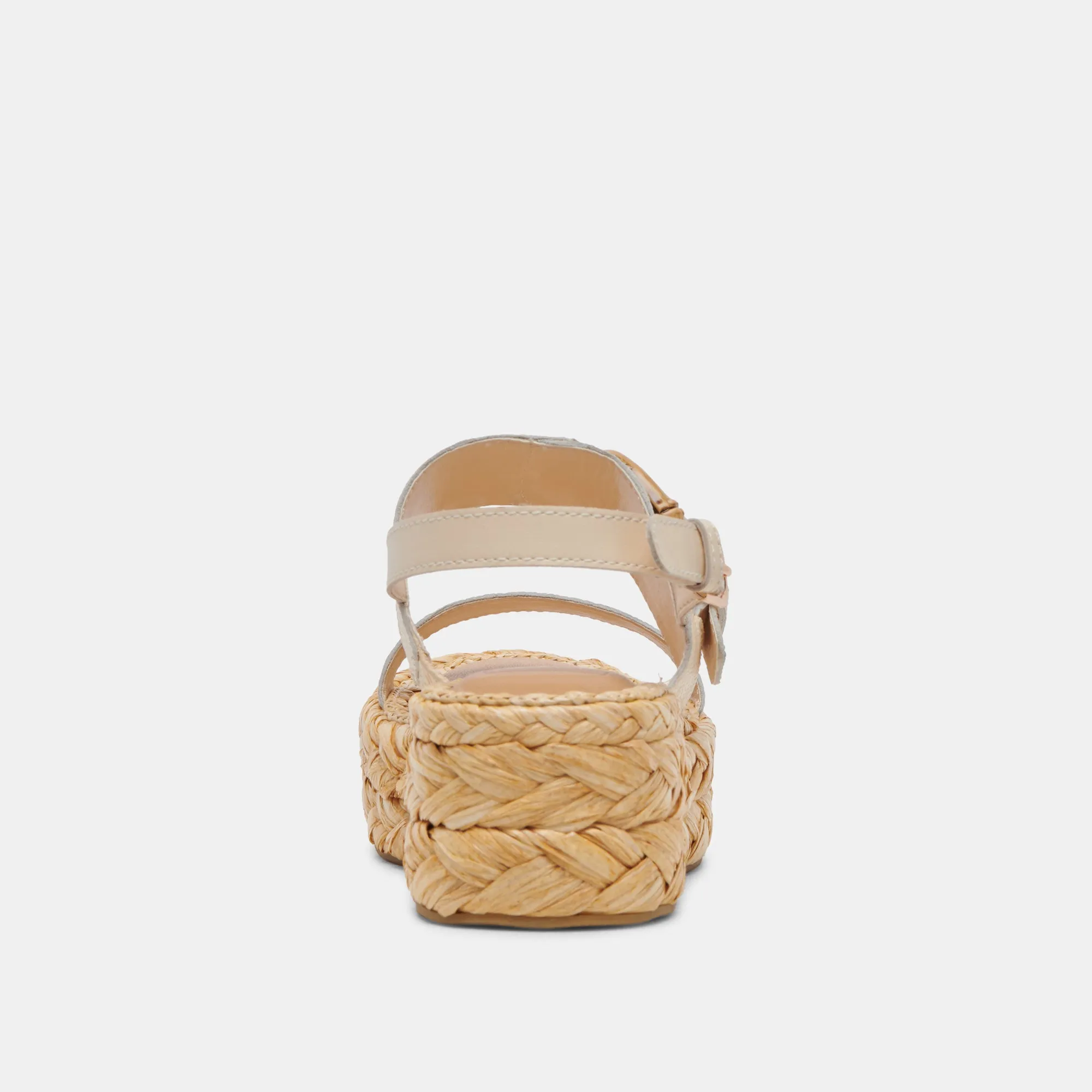 CHERA SANDALS BONE EMBOSSED LEATHER