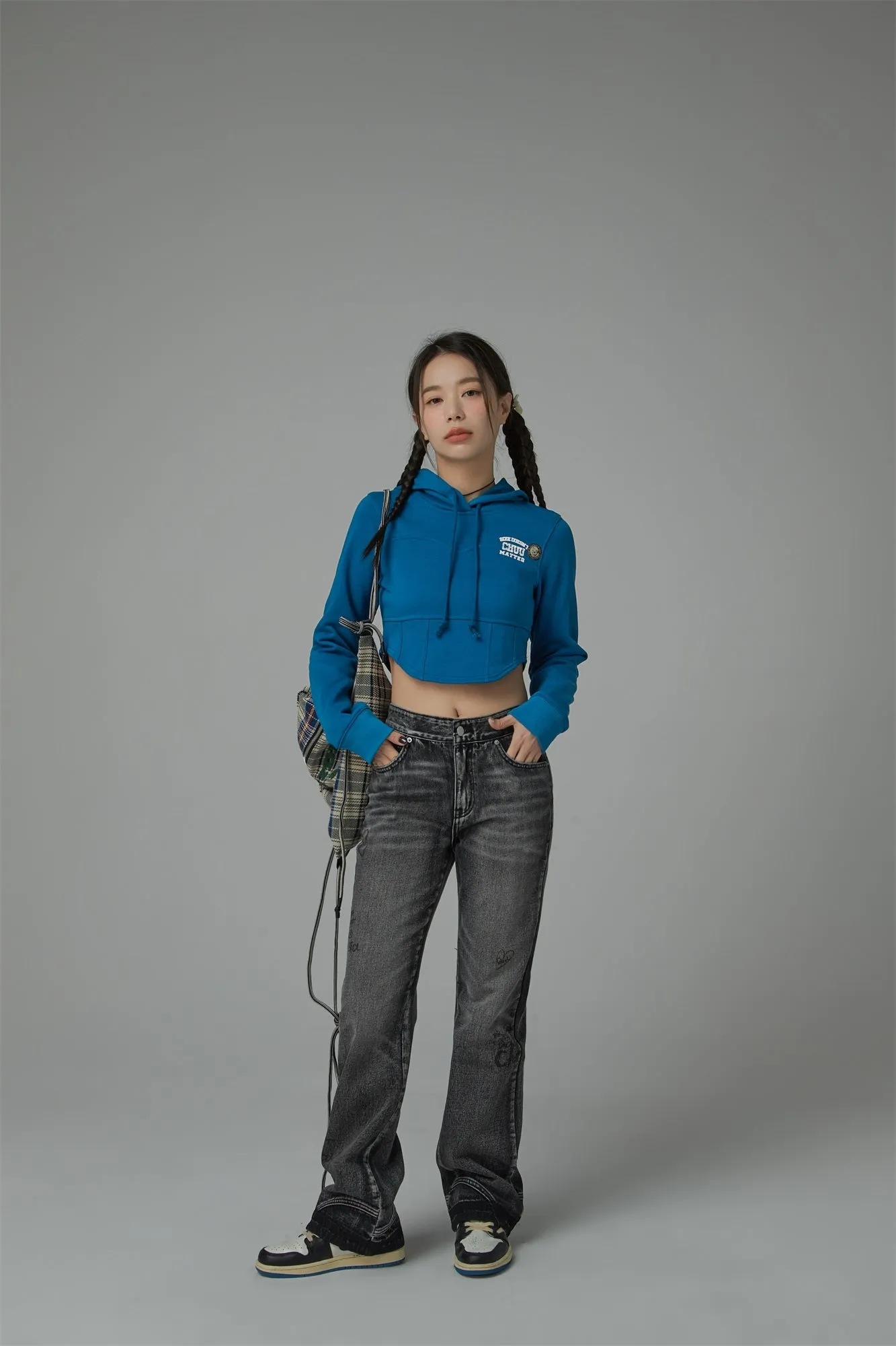 Chuu Matter Corset Crop Hoodie