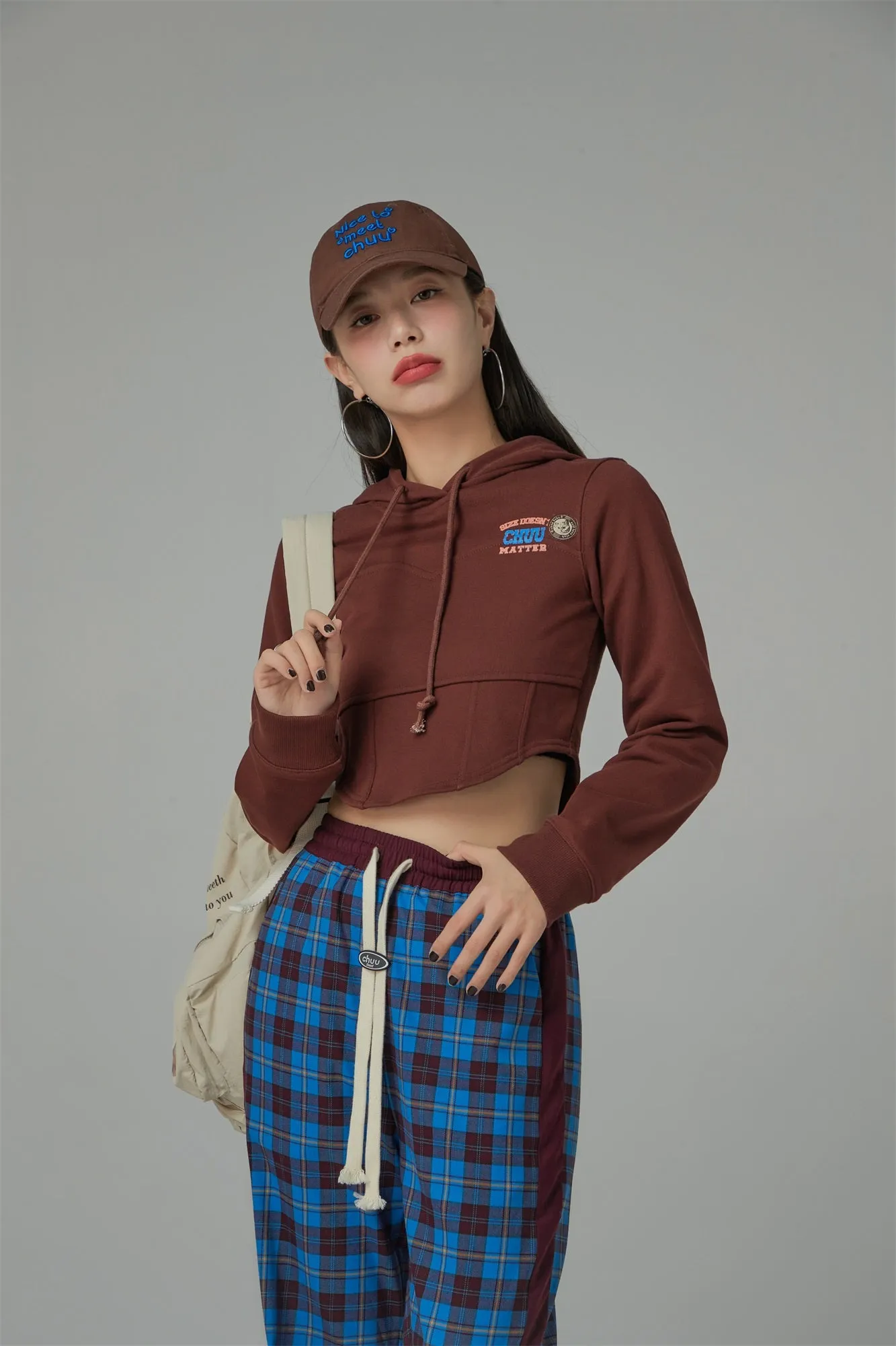 Chuu Matter Corset Crop Hoodie