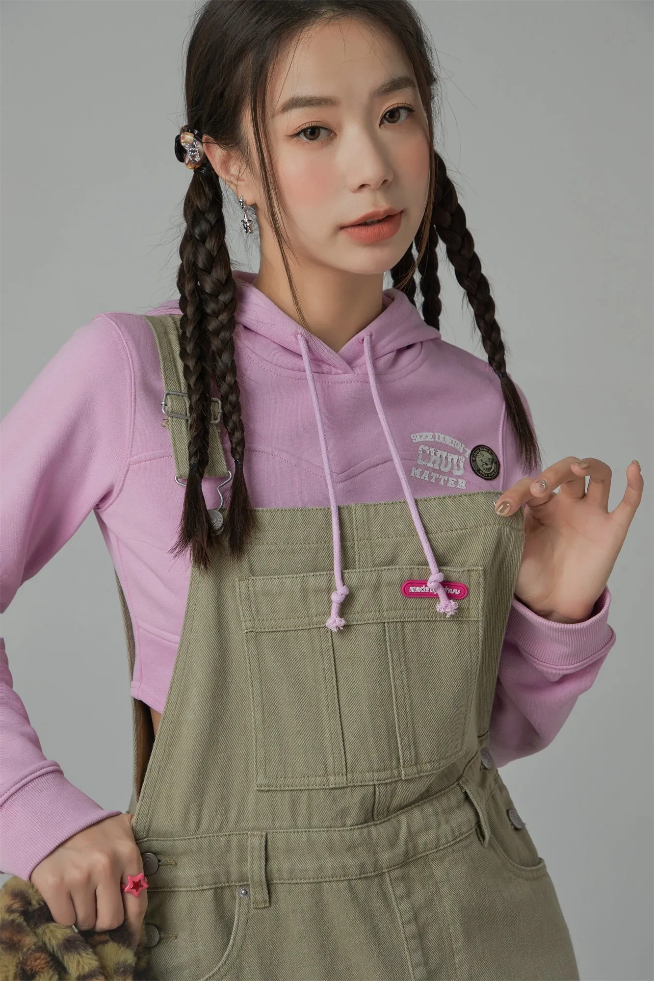 Chuu Matter Corset Crop Hoodie