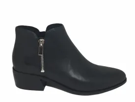 Django & Juliette Choppie Black Leather Black Heel Boot