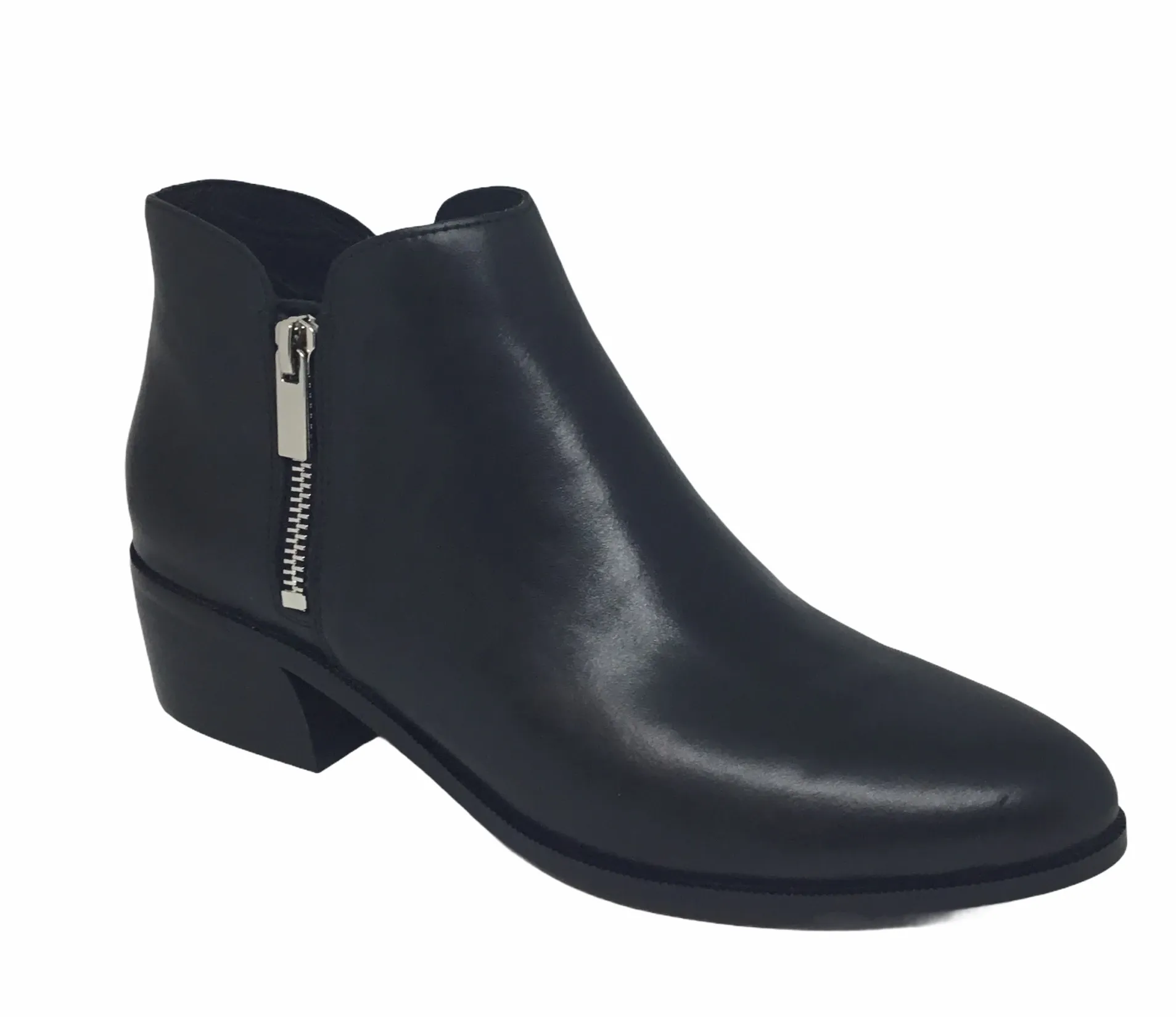 Django & Juliette Choppie Black Leather Black Heel Boot