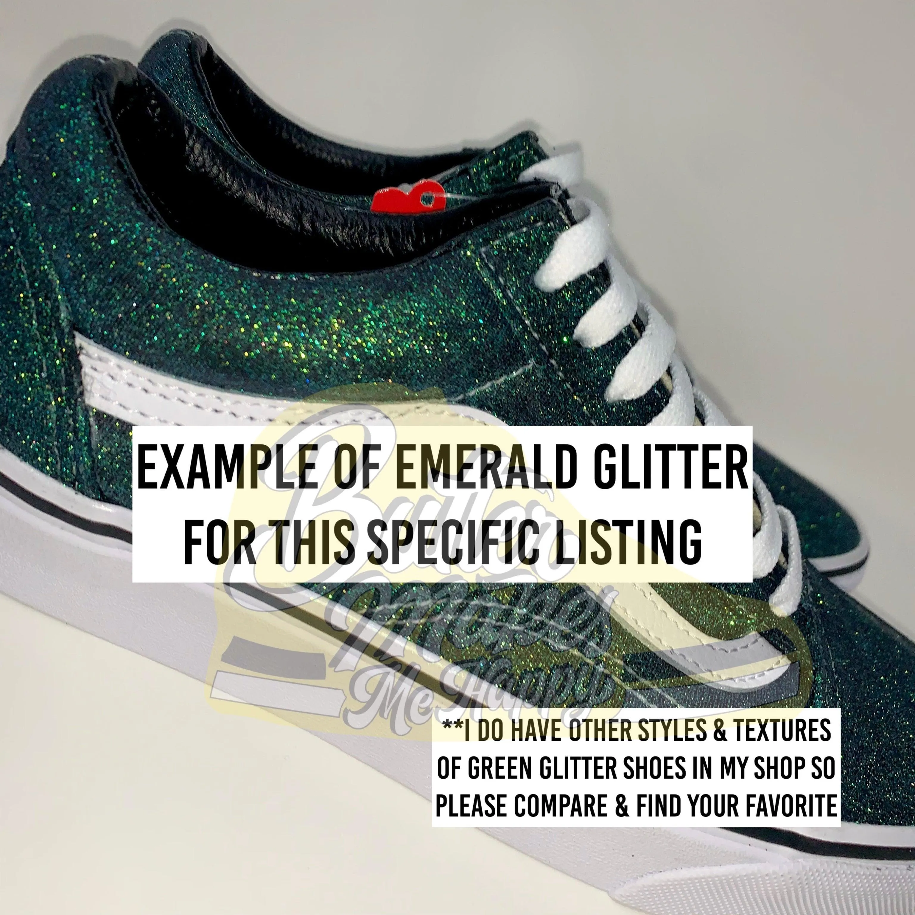 Emerald Glitter SK8-Hi Vans