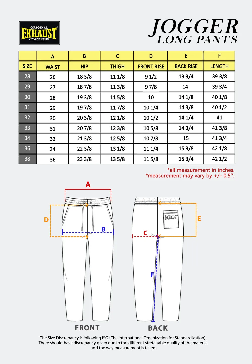 EXHAUST JOGGER LONG PANTS 1763