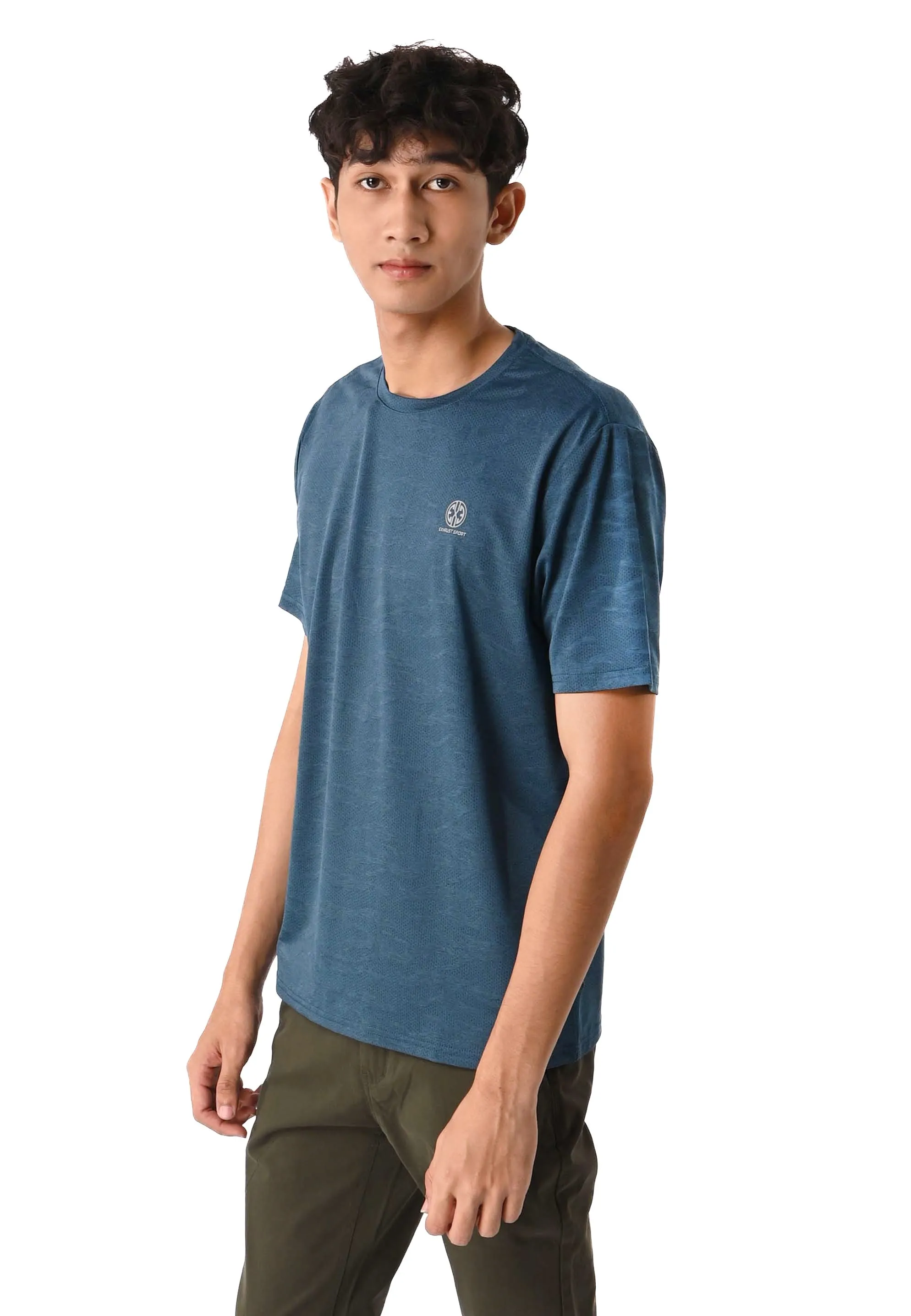 EXHAUST SHORT SLEEVE ROUND NECK T-SHIRT [FREE CUT] 1593