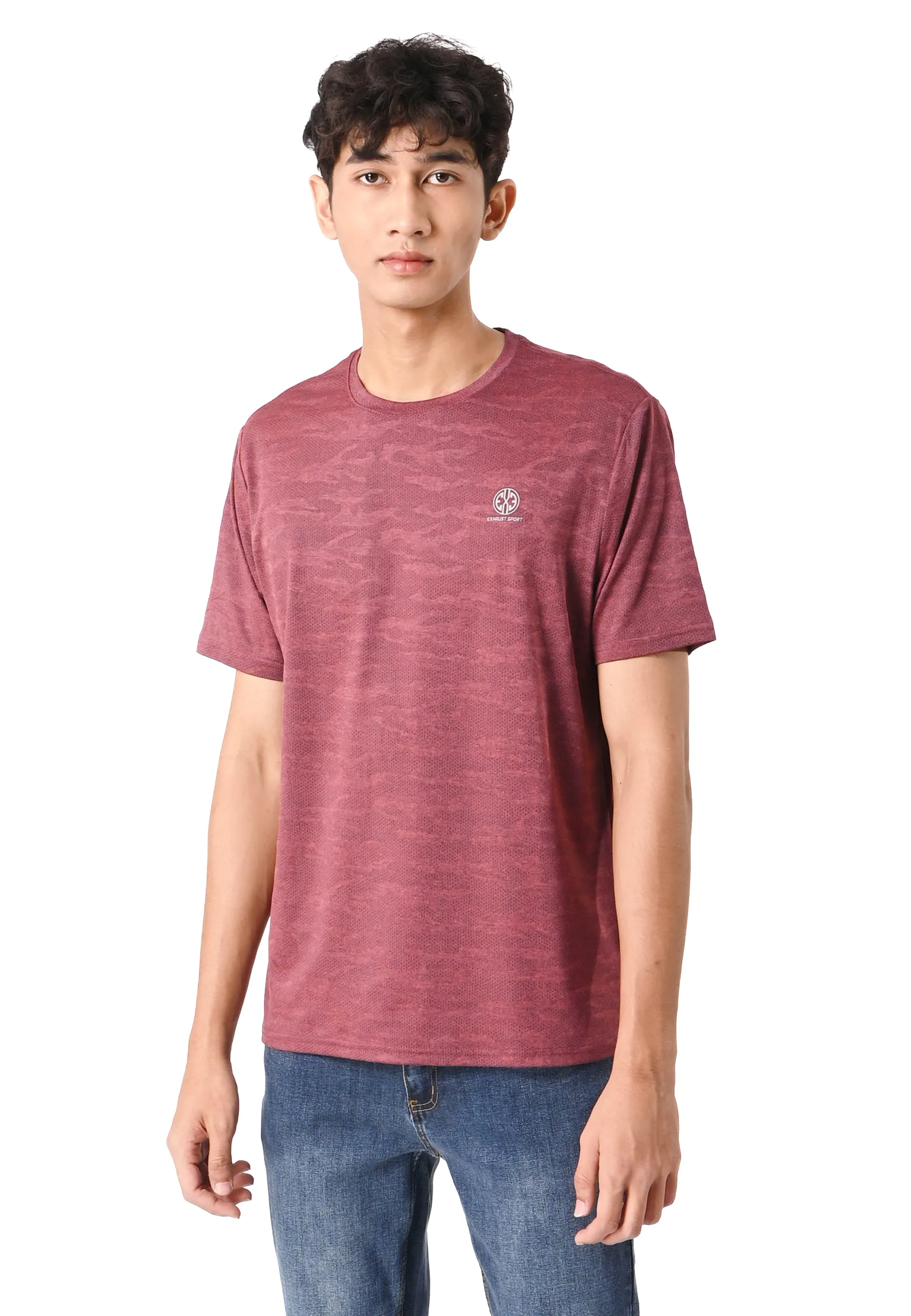 EXHAUST SHORT SLEEVE ROUND NECK T-SHIRT [FREE CUT] 1593