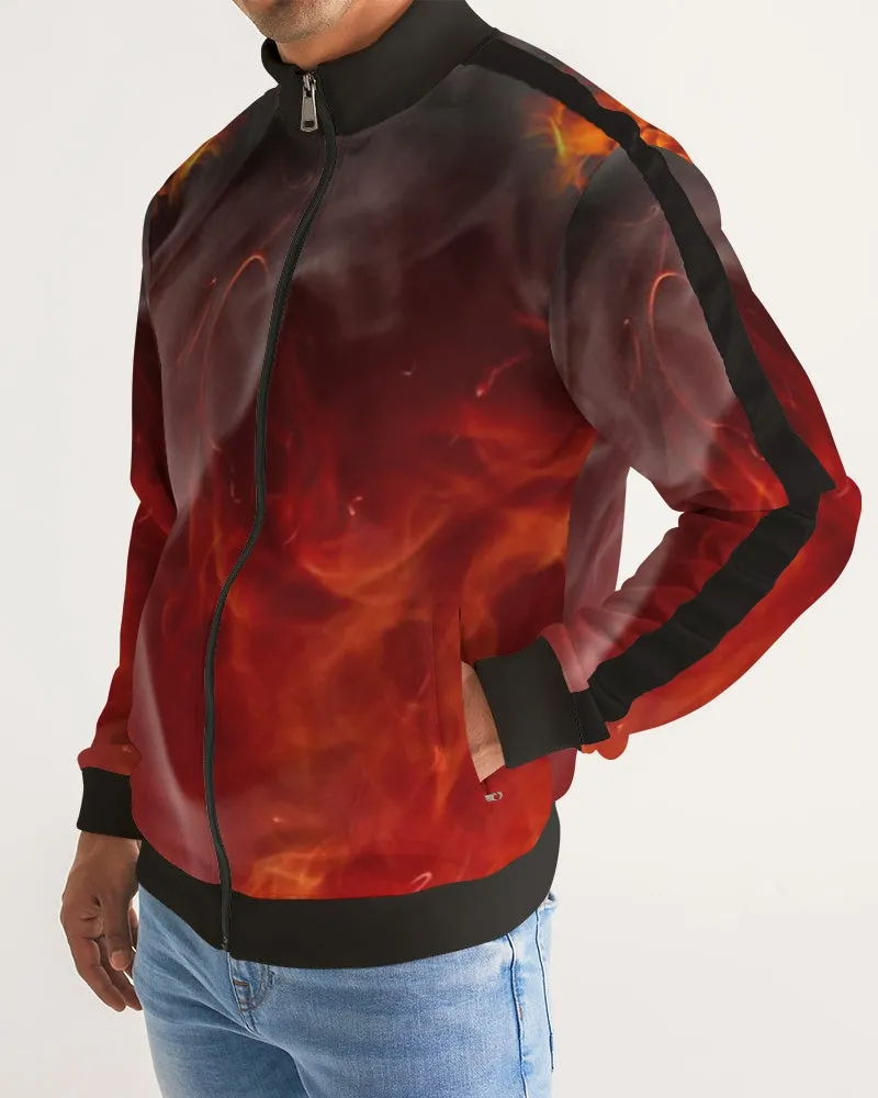 fire1 composition Men's Stripe-Sleeve Track Jacket