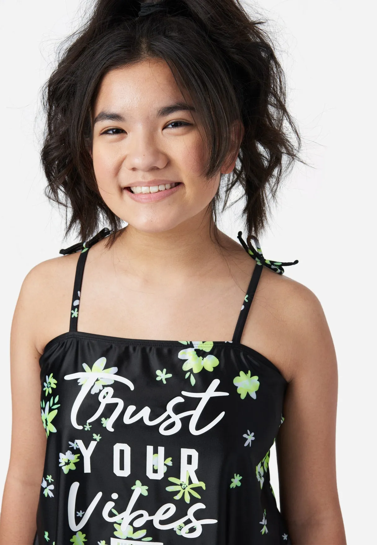 Floral Graphic Tankini Swim Set