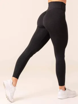 Focus Scrunch Seamless Leggings - Black Marl