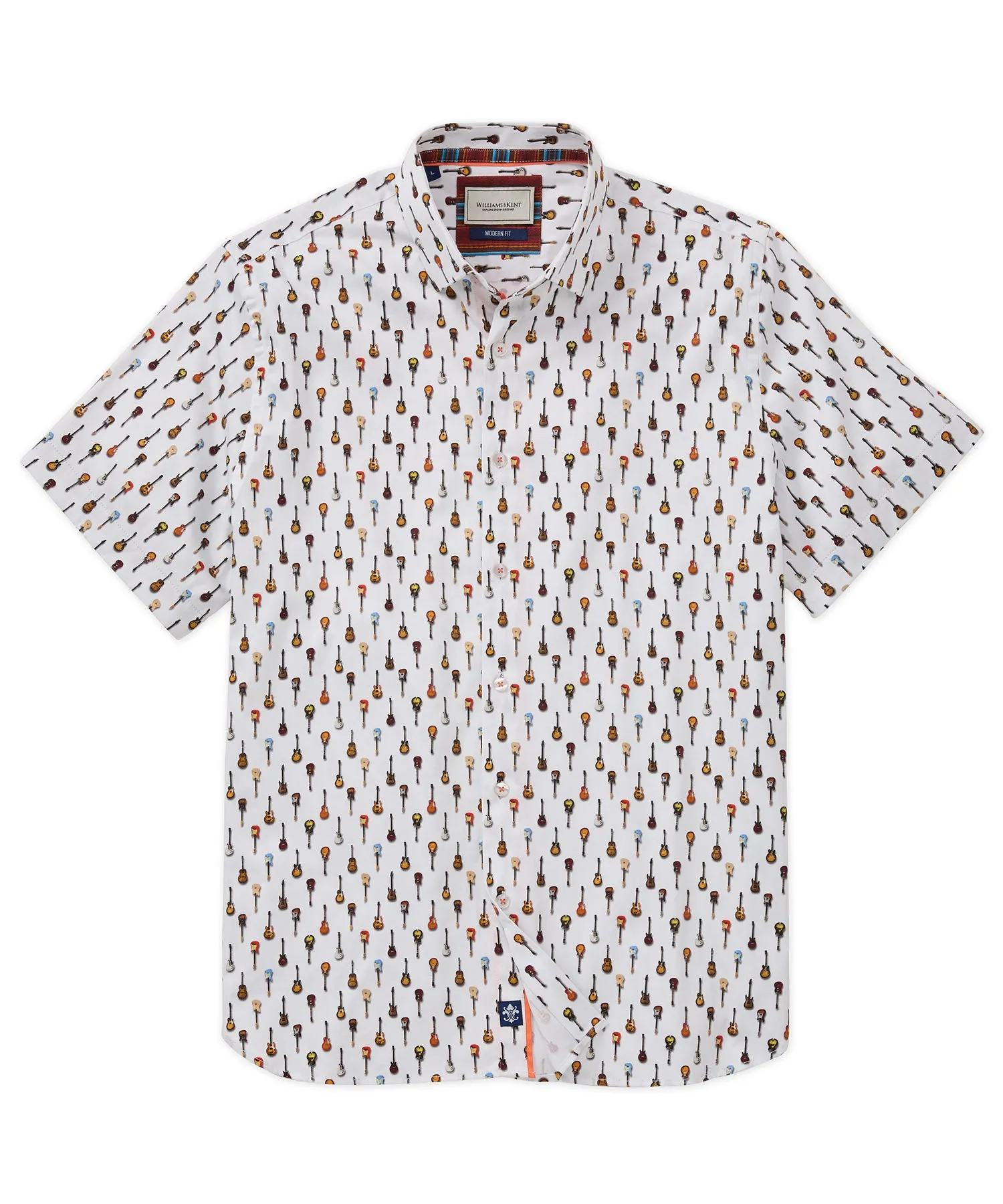 Guitar Print Sport Shirt