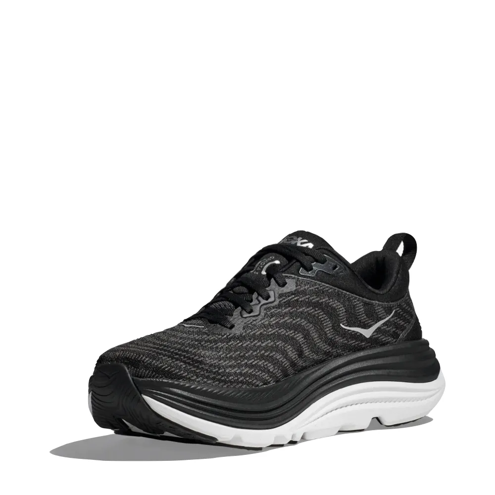 Hoka Womens Gaviota 5 Running Shoes - Black and White Sneakers