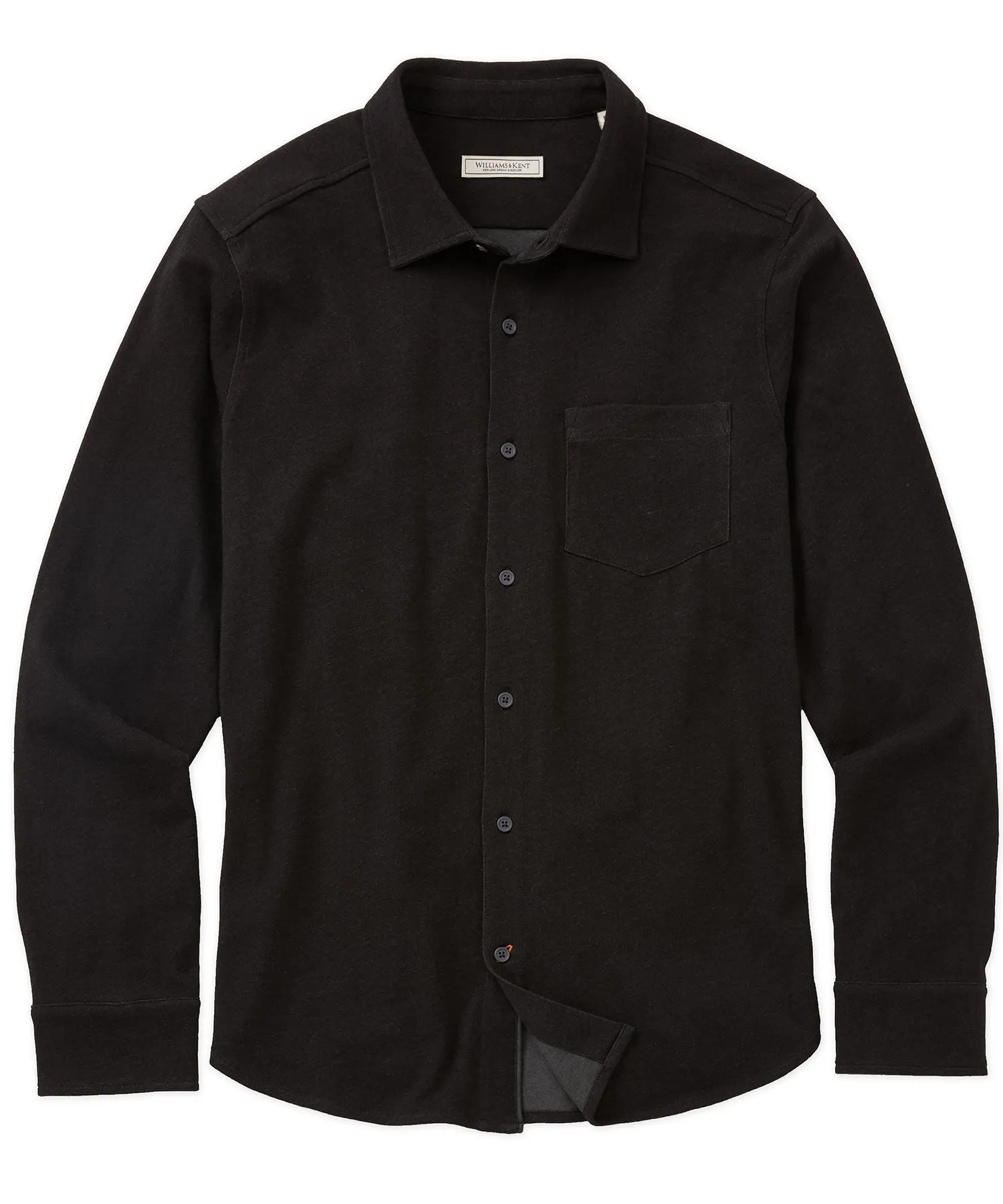 Hybrid Knit Button-Front Sport Shirt