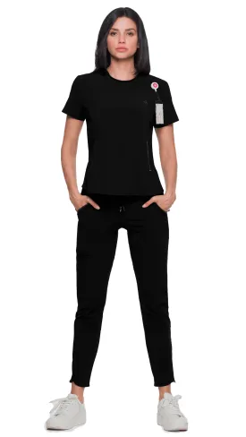 Kanaus® Scrub Sport Total Black | Dama