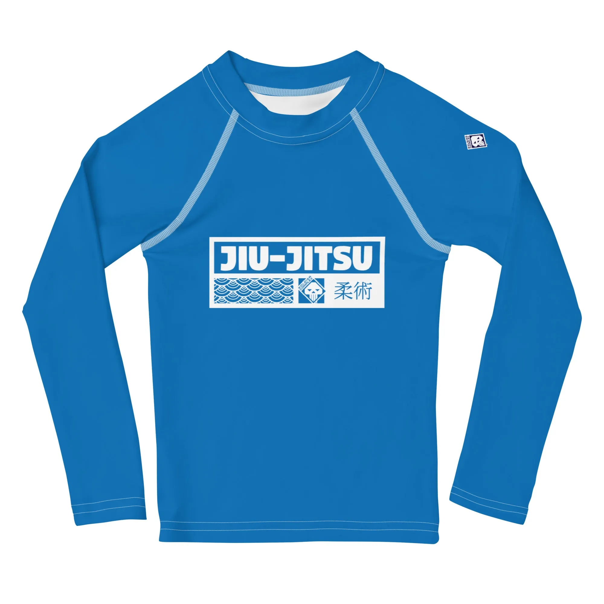 Kid's Boys Long Sleeve BJJ Rash Guard Jiu-Jitsu 004 - Azul