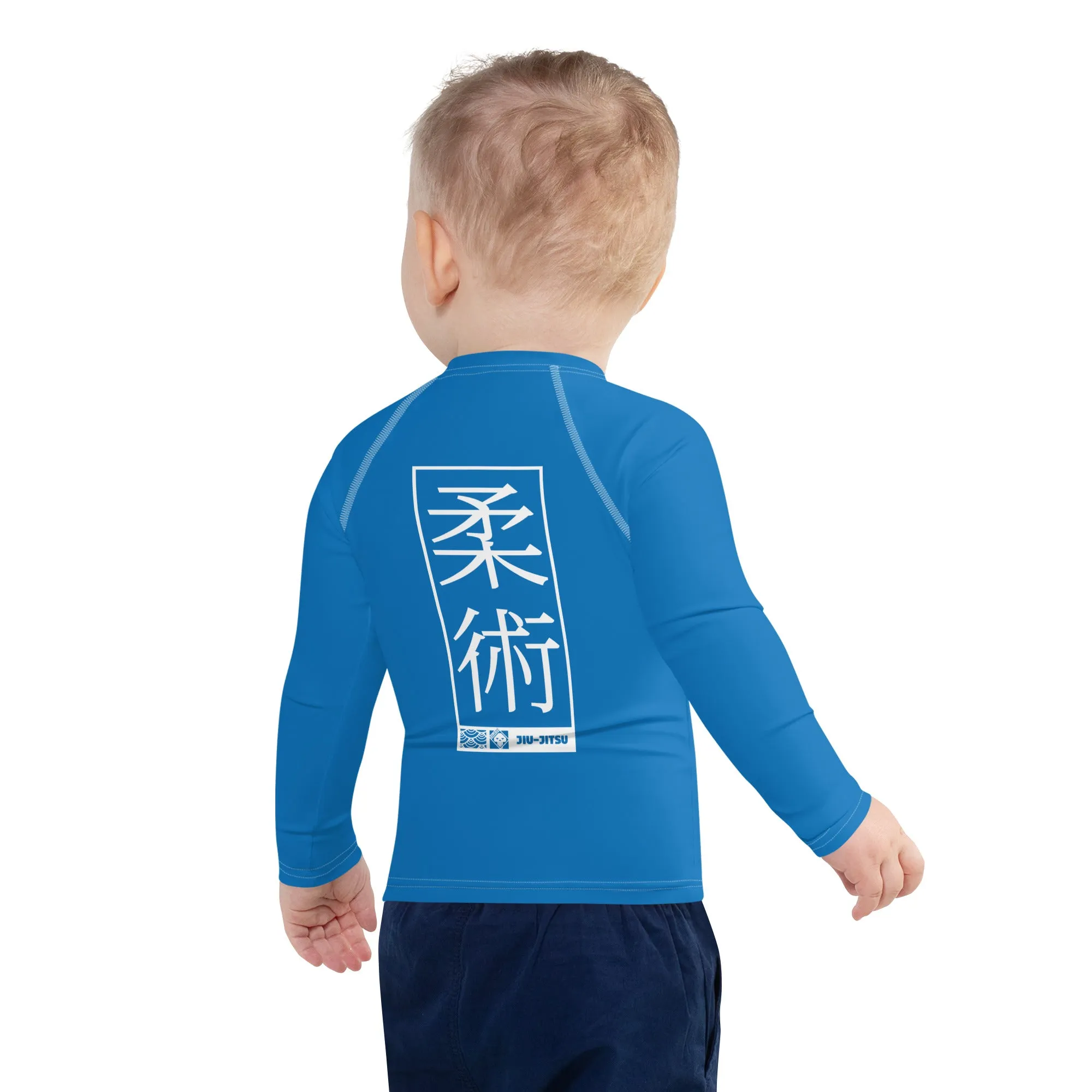 Kid's Boys Long Sleeve BJJ Rash Guard Jiu-Jitsu 004 - Azul