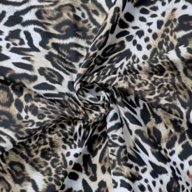 Leopard Skin Animal Print Scuba Stretch Knit Fabric (FS1260)