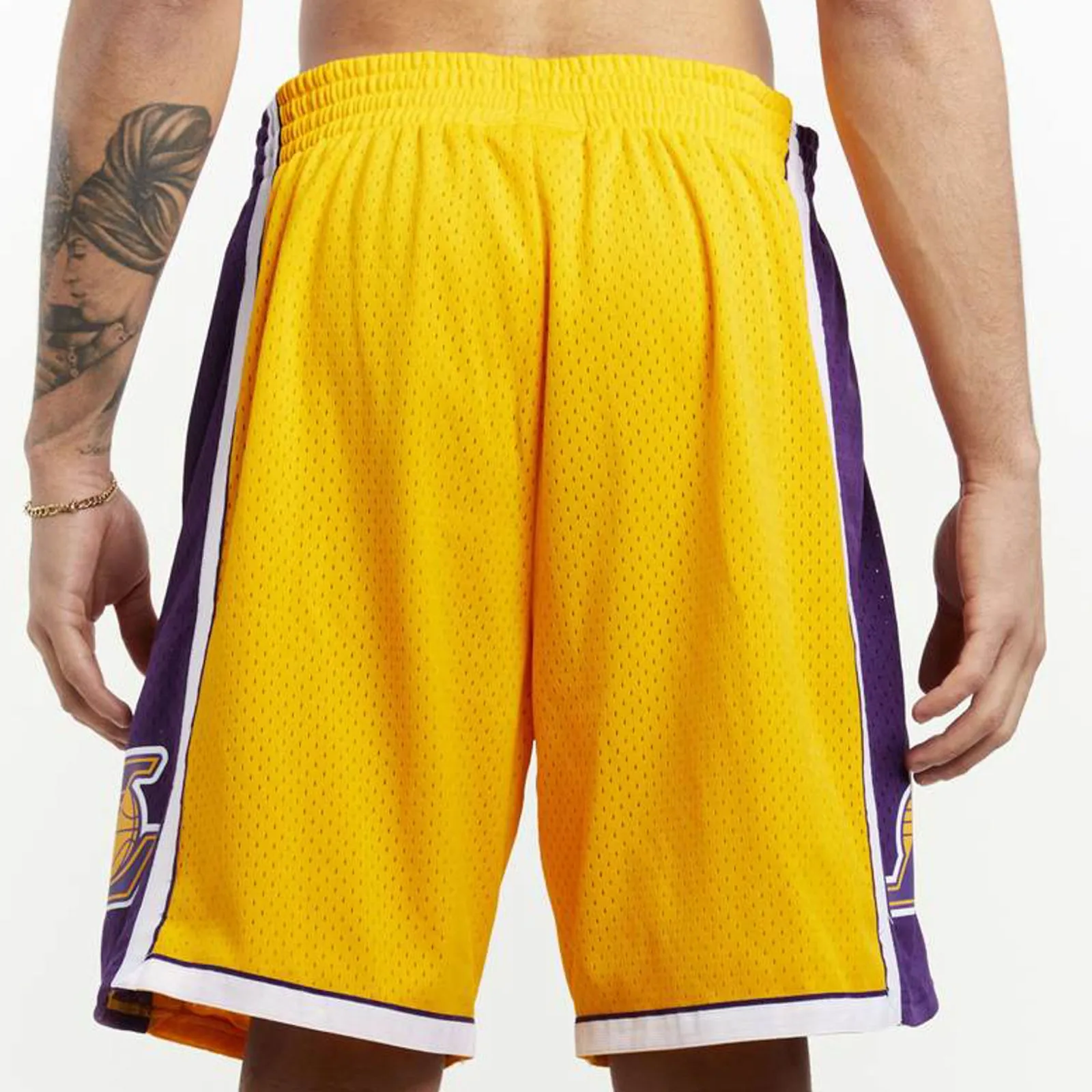 Los Angeles Lakers 2009-10 Hardwood Classics Yellow NBA Shorts by Mitchell & Ness