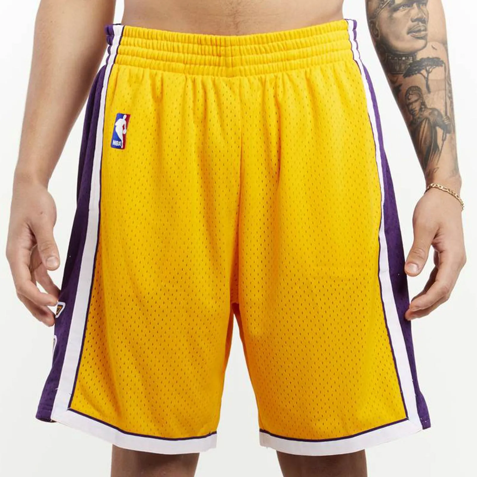 Los Angeles Lakers 2009-10 Hardwood Classics Yellow NBA Shorts by Mitchell & Ness