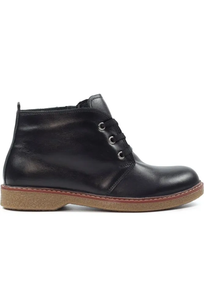 Lunar Claire II Black Leather Boot GLR014