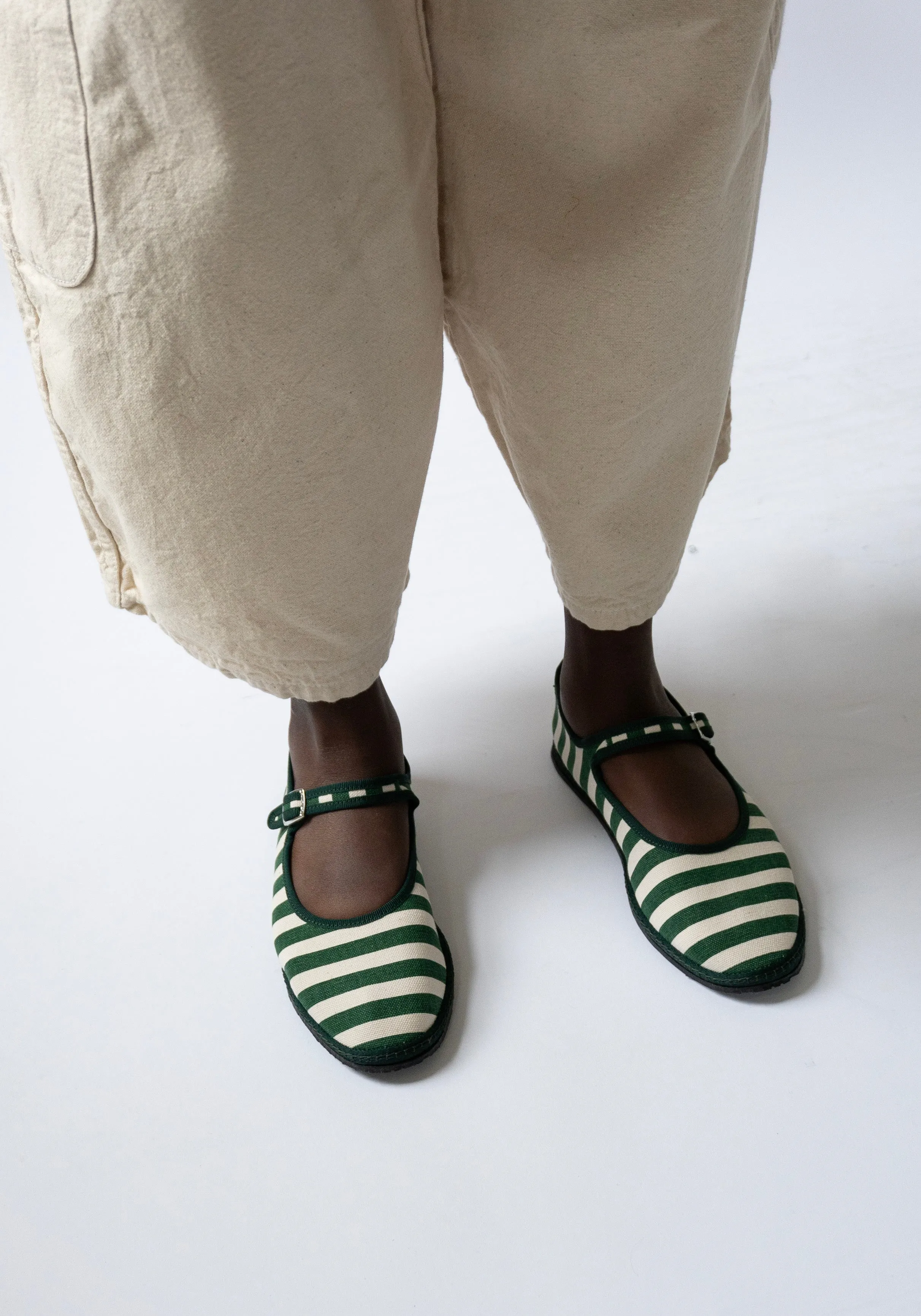 Mary Jane in Gondola Verde Stripe