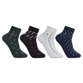 Men Cotton Scottish Collection Ankle Socks - Pack of 4