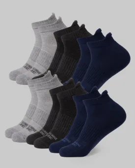 MEN'S 6-PACK COOL COMFORT ANKLE RUNNING SOCKS